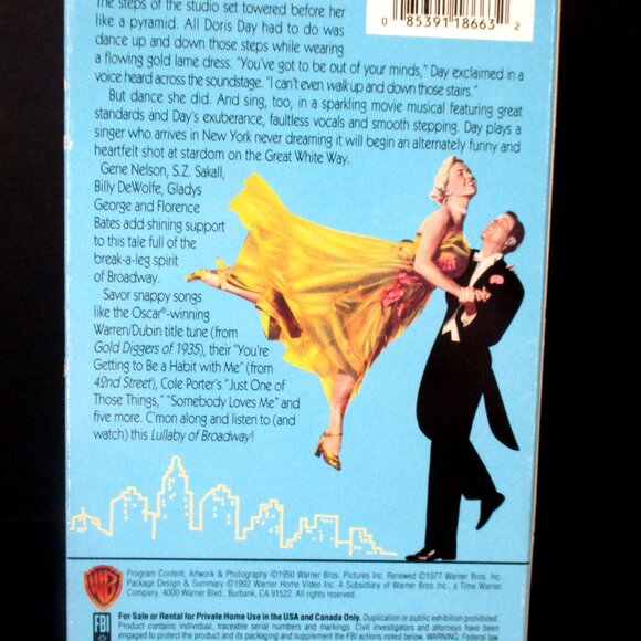 Lullaby of Broadway (VHS, 1992) Doris Day, Gene Nelson - Picture 2 of 3